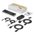 StarTech.com Station d'Accueil USB-C 4K, Station d'Accueil pour Moniteur Triple UHD 4K, Mac & Windows, USB C vers HDMI & Displa