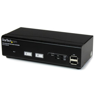 StarTech.com Switch KVM USB / VGA à 2 ports avec commutation rapide DDM et câbles - Commutateur KVM