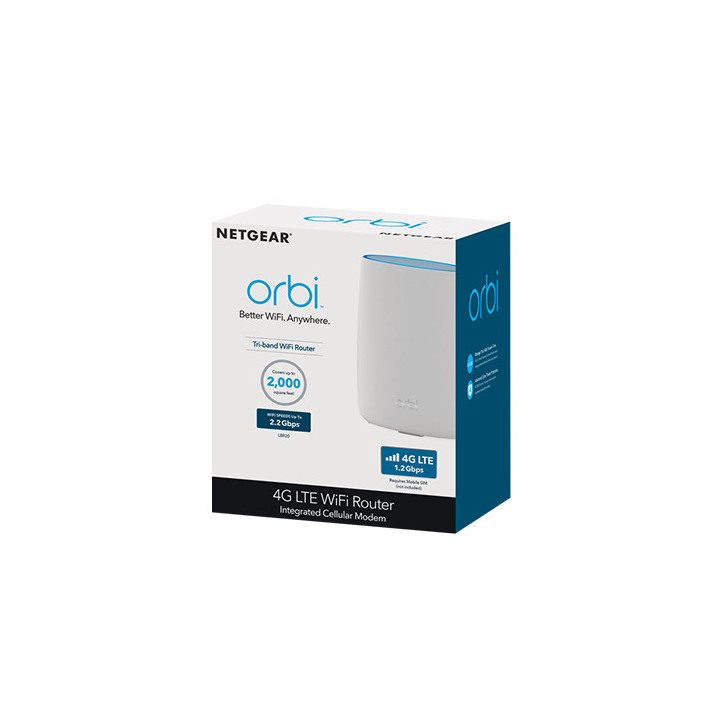 NETGEAR LBR20 routeur sans fil Gigabit Ethernet Bi-bande (2,4 GHz / 5 GHz) 4G Blanc