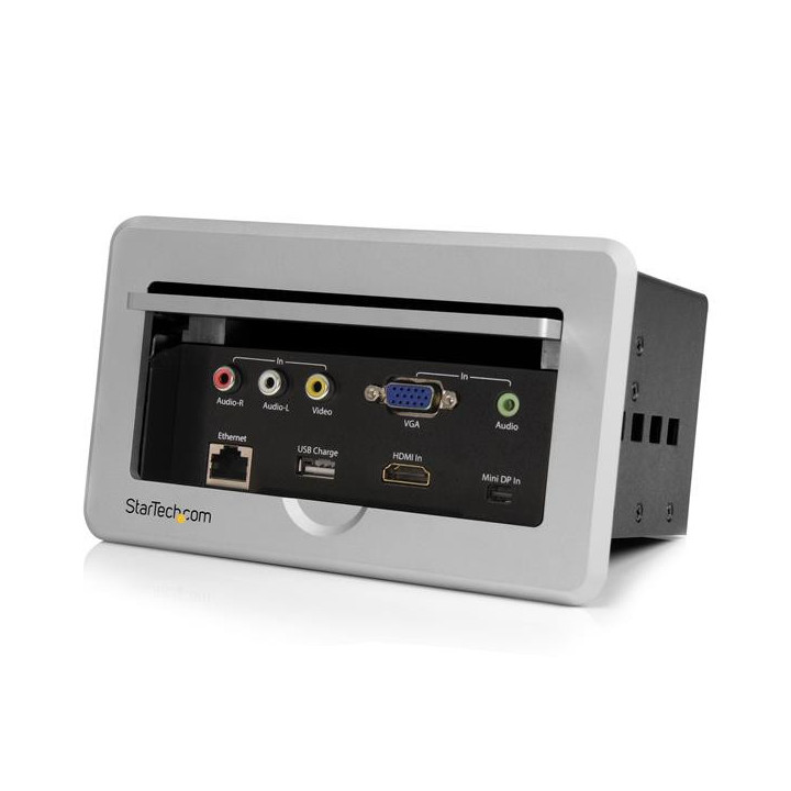 StarTech.com Boîtier de connexion pour table de réunion - HDMI / VGA / Mini DP vers sortie HDMI avec port USB à charge rapid