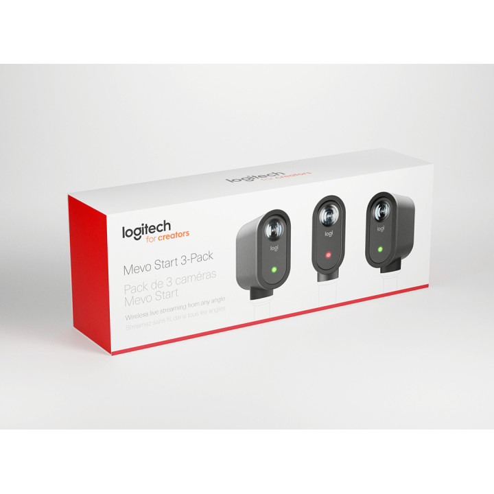 Logitech Mevo Start 3-Pack webcam 1920 x 1080 pixels Wi-Fi Noir