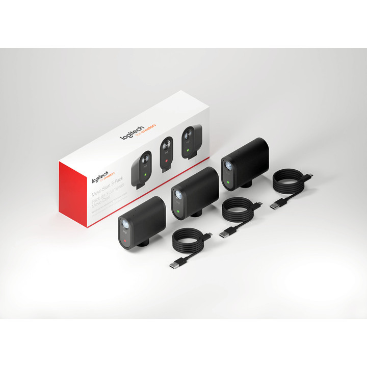Logitech Mevo Start 3-Pack webcam 1920 x 1080 pixels Wi-Fi Noir