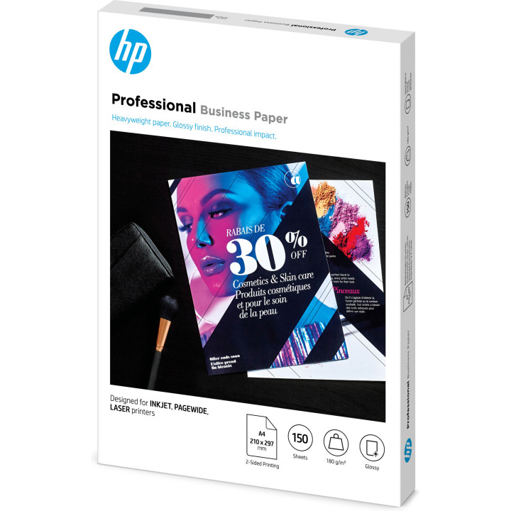 HP Papier Professional Business, brillant, 180 g/m2, A4 (210 x 297 mm), 150 feuilles