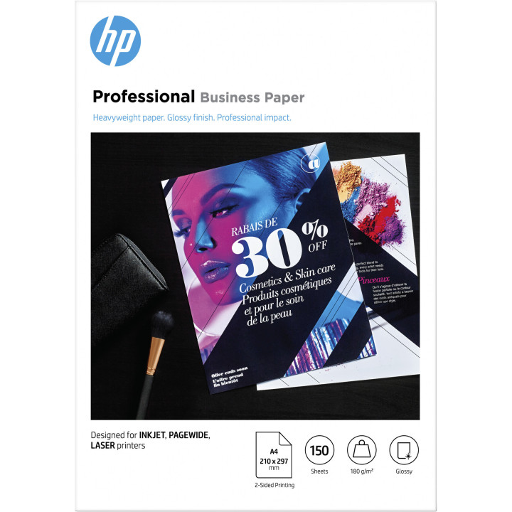 HP Papier Professional Business, brillant, 180 g/m2, A4 (210 x 297 mm), 150 feuilles