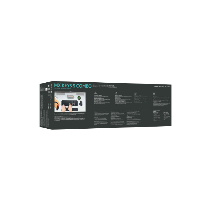 Logitech Master 920-011607 clavier Souris incluse Bureau Bluetooth AZERTY Français Graphite