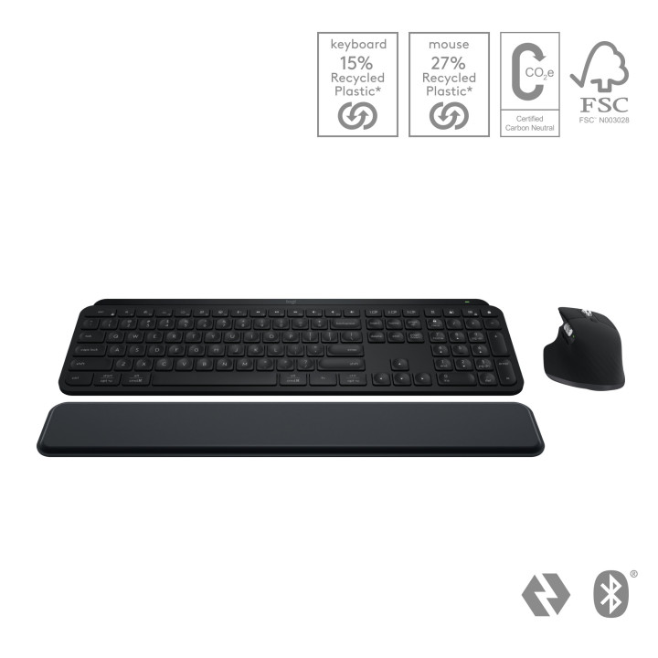Logitech Master 920-011607 clavier Souris incluse Bureau Bluetooth AZERTY Français Graphite