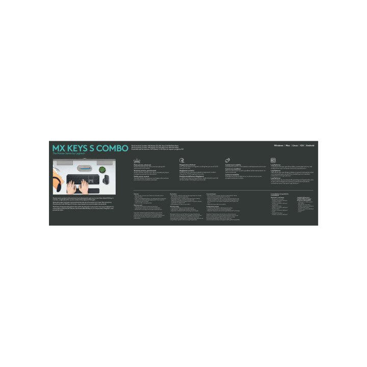 Logitech Master 920-011607 clavier Souris incluse Bureau Bluetooth AZERTY Français Graphite