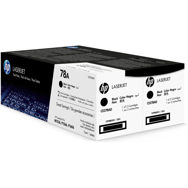 HP 78A pack de 2 toners LaserJet noir authentiques