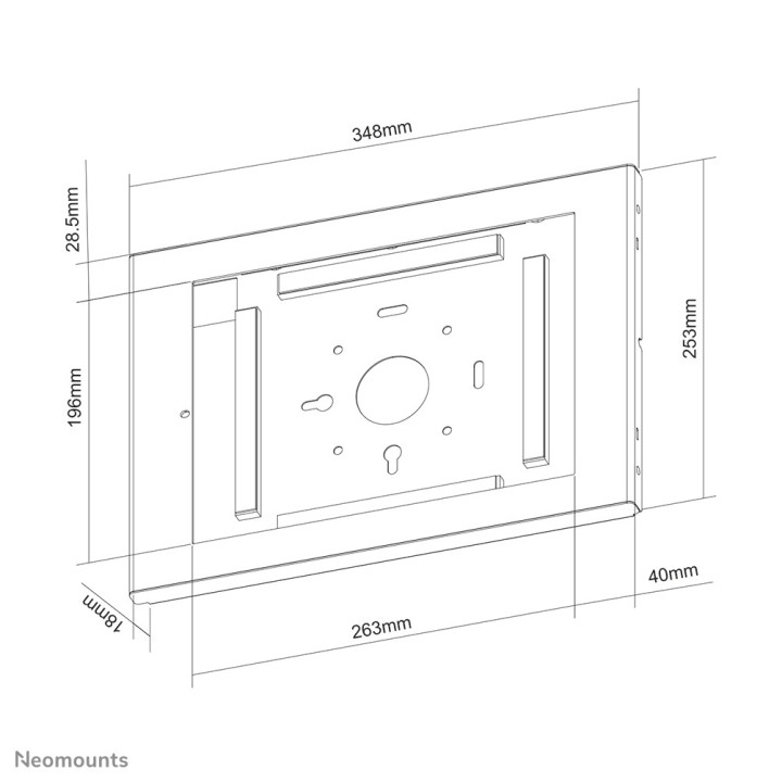 Neomounts WL15-660WH1 Support mural pour tablette 12.9" - verrouillable