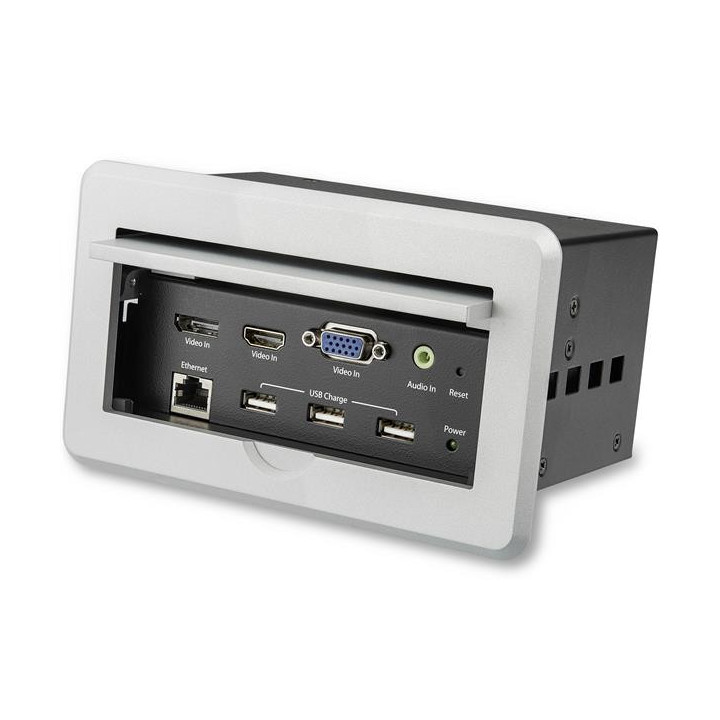 StarTech.com Boîtier de connexion pour table de réunion avec entrées DisplayPort, HDMI et VGA