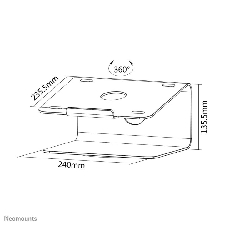 Neomounts NSLS050 Support pour ordinateur portable 10-17" - rotatif - universel