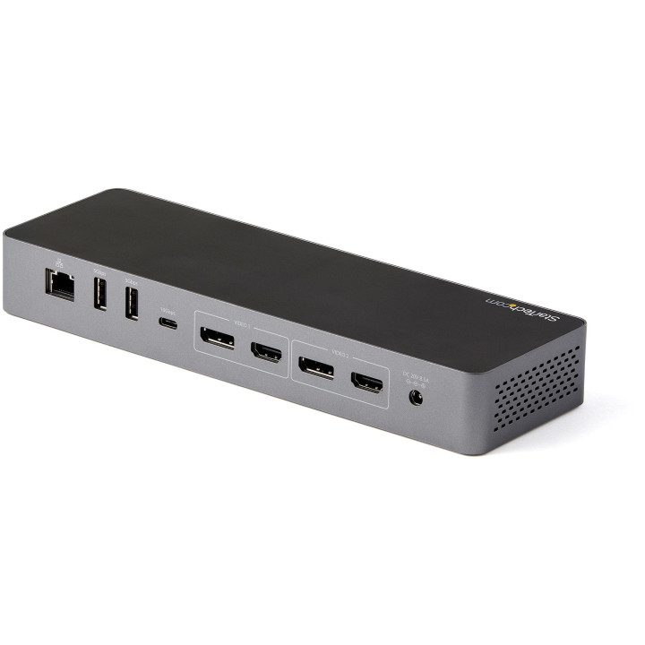 StarTech.com Dock Thunderbolt 3 Compatible Hôte USB-C - Écrans Double 4K 60Hz DisplayPort 1.4 ou Double HDMI - Simple 8K - St
