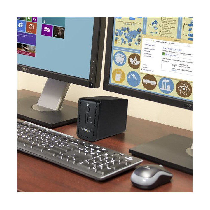 StarTech.com Boîtier USB 3.1 pour deux disques durs SATA de 3,5" (6 Gb/s) avec RAID - USB-C et USB-A
