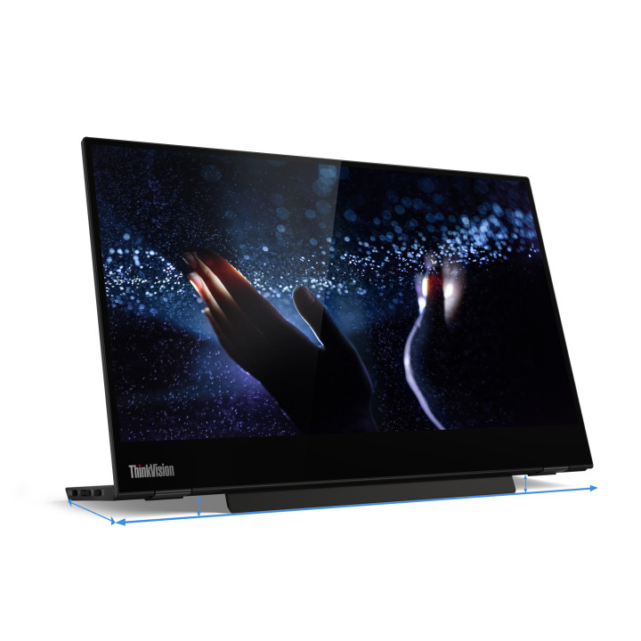 Lenovo ThinkVision M14t LED display 35,6 cm (14") 1920 x 1080 pixels Full HD Écran tactile Noir
