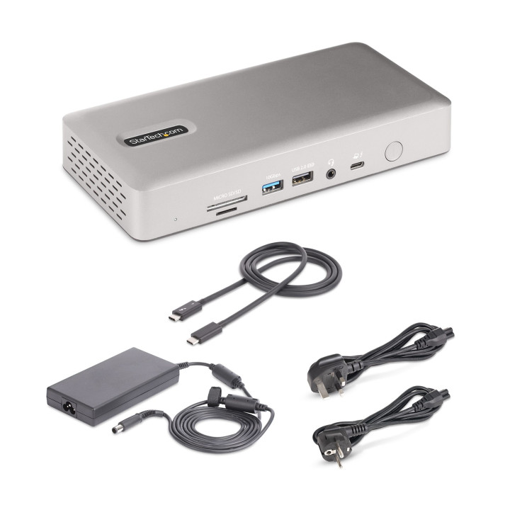StarTech.com Station d'Accueil Thunderbolt 4 pour Écrans Multiples, Docking Station/Dock pour Quadruples/Triples/Doubles Écra