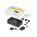 StarTech.com Switch KVM double affichage HDMI 4K 30 Hz à 4 ports avec hub USB intégré