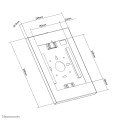 Neomounts WL15-650WH1 Support mural pour tablette 9.7-11" - verrouillable