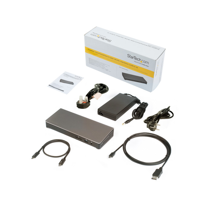 StarTech.com Dock Thunderbolt 3 pour PC portable - Station d'Accueil à Double Écran - Dual 4k 60Hz Displayport - 85W Power De
