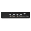 StarTech.com Switch KVM DisplayPort à 4 Ports - 4K60Hz - Écran Unique - Switch KVM USB UHD DP 1.2 à 2 Ports avec Hub USB 3.0