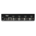 StarTech.com Switch KVM DisplayPort à 4 Ports - 4K60Hz - Écran Unique - Switch KVM USB UHD DP 1.2 à 2 Ports avec Hub USB 3.0