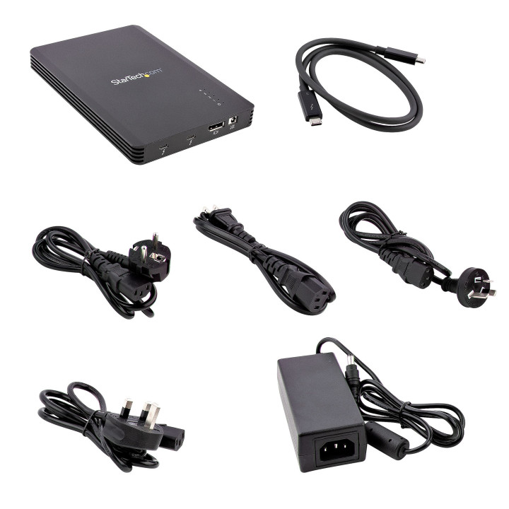 StarTech.com Boîtier SSD M.2 NVMe Thunderbolt 3 à 4 Baies - Boîtier Disque Dur Externe 1 DisplayPort vidéo et 2 Ports TB3 D