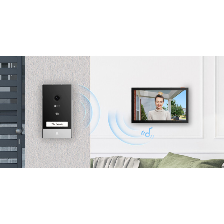 EZVIZ HP7 système vidéophone 17,8 cm (7") Noir, Argent