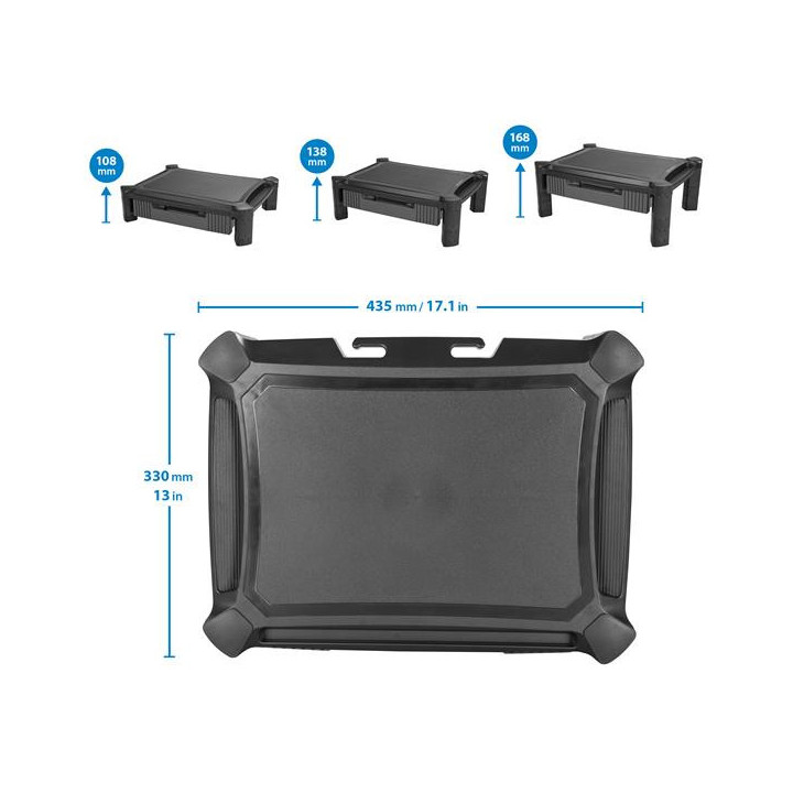 StarTech.com Rehausseur d'écran avec tiroir - Hauteur réglable