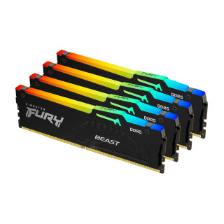 Kingston Technology FURY Beast 64 Go 6000 MT/s DDR5 CL40 DIMM (Kits de 4) RGB XMP