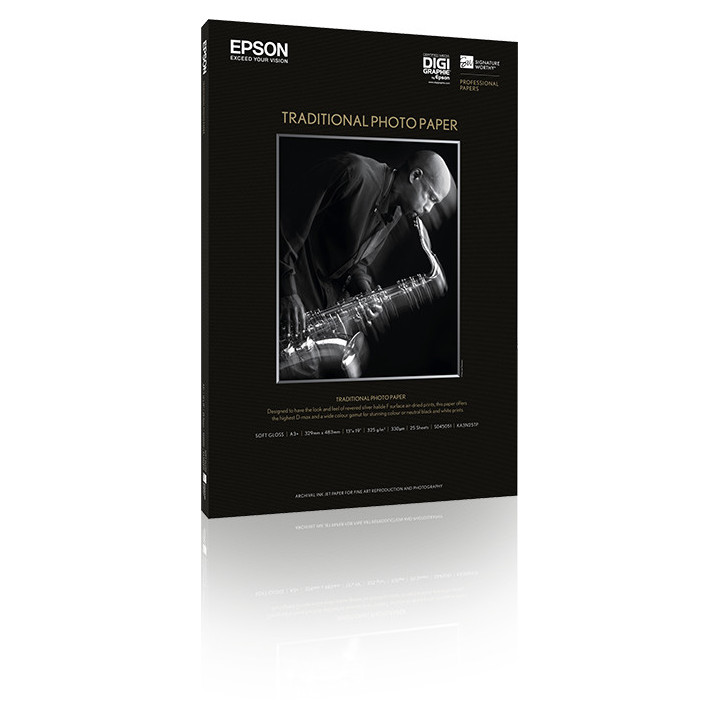 Epson Pap Photo Traditionnel 330g 25f. A3+ (32,9x48,3cm)