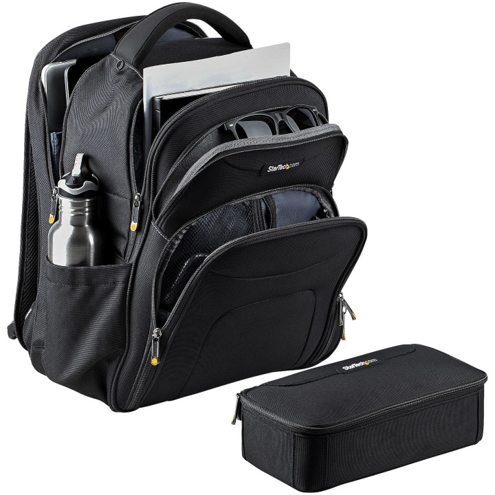 StarTech.com Sac à Dos Ordinateur Portable 17,3 pouces avec Compartiments Amovible pour Accessoires - Sac Informatique Profess