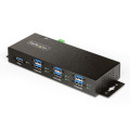 StarTech.com Hub USB 3.0 7 Ports avec 7x USB-A, Boîtier Industriel en Métal, Hub USB 7 ports avec Protection ESD, Montage Mur