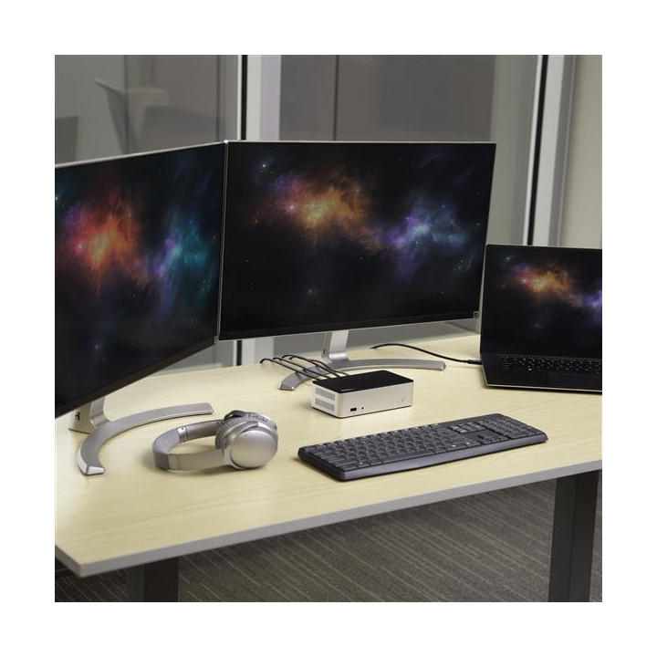 StarTech.com Station d'accueil USB-C double affichage DisplayPort - Baie de lecteur de disque dur/SSD SATA de 2,5 pouces - MST 