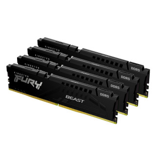Kingston Technology FURY Beast 64 Go 6000 MT/s DDR5 CL40 DIMM (Kits de 4) Black XMP