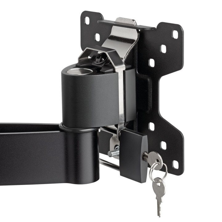 Vogel's PFW 1040, Draaibare wandsteun anti diefstal 180 graden, zwart, 10-27, max vesa 100x100 mm, 16 kg 71,1 cm (28") Noir