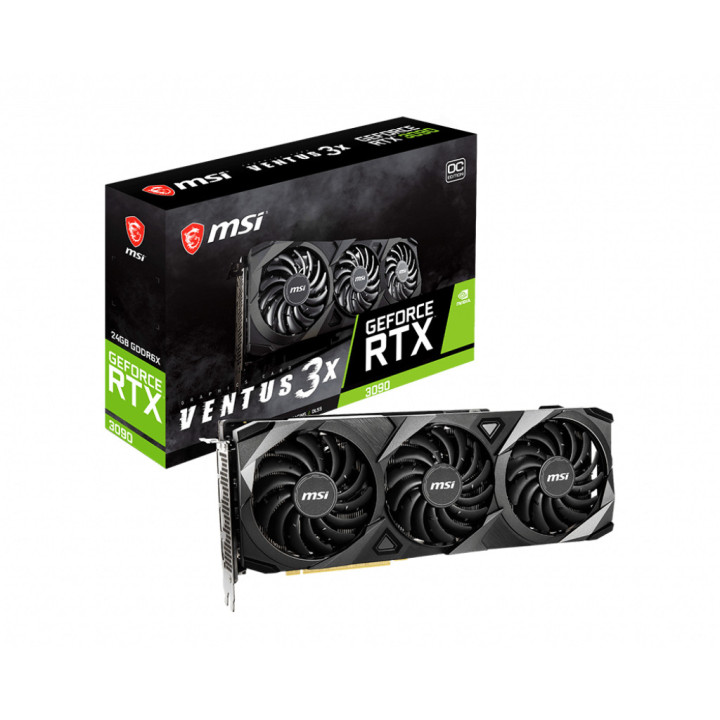 MSI VENTUS GeForce RTX 3090 3X 24G OC NVIDIA 24 Go GDDR6X