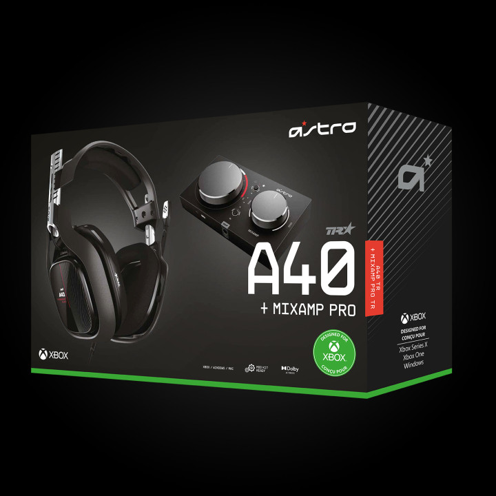 ASTRO Gaming A40 TR + MixAmp Pro TR Casque Avec fil Arceau Jouer Noir, Rouge, Argent