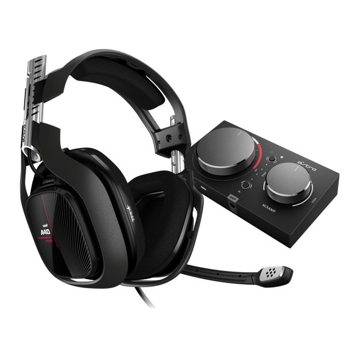 ASTRO Gaming A40 TR + MixAmp Pro TR Casque Avec fil Arceau Jouer Noir, Rouge, Argent