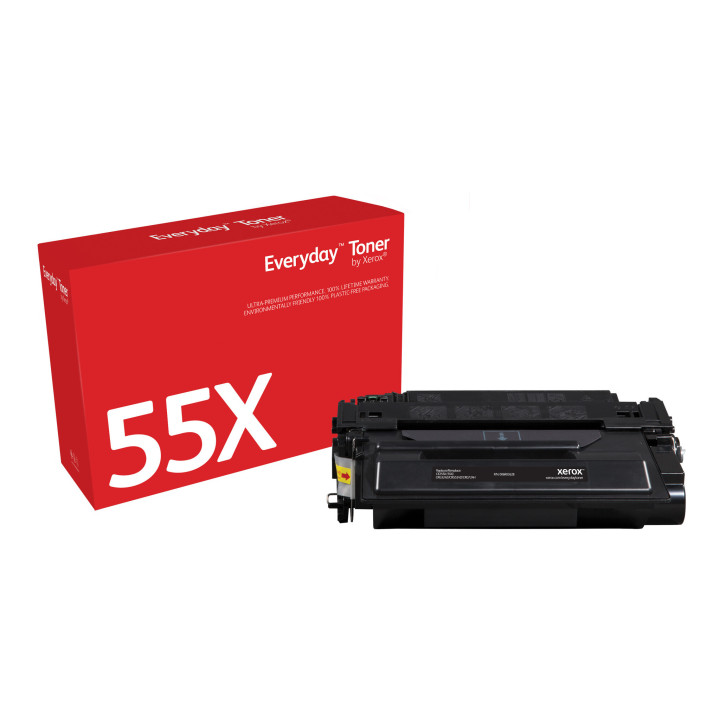Toner Noir Everyday™ de Xerox compatible avec HP 55X (CE255X), Grande capacité