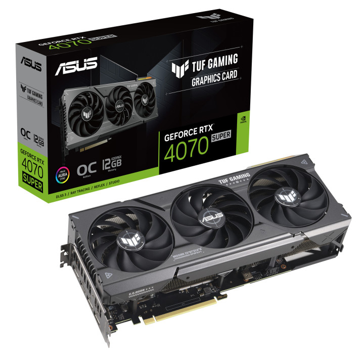 ASUS TUF Gaming TUF-RTX4070S-O12G-GAMING NVIDIA GeForce RTX 4070 SUPER 12 Go GDDR6X