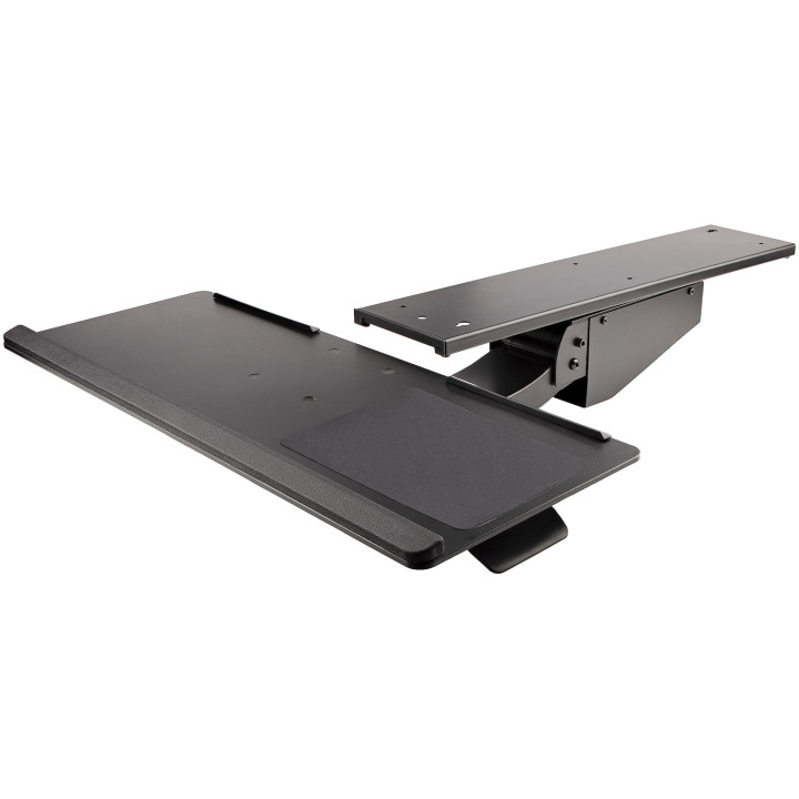 StarTech.com Support Clavier Coulissant sous Bureau - Tablette Clavier et Souris Ajustable en Hauteur - Mouvement Complet - 25 