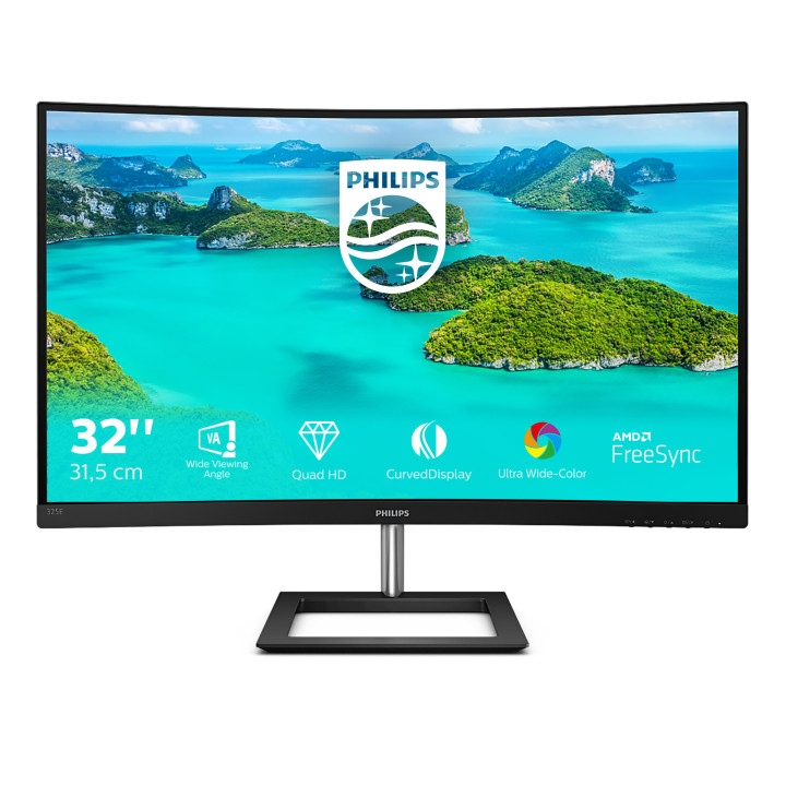 Philips E Line 325E1C/00 écran plat de PC 80 cm (31.5") 2560 x 1440 pixels Quad HD LCD Noir