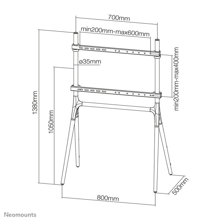 Neomounts NM-M1000BLACK support au sol pour écran 37-70"