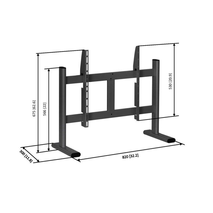 Vogel's PB 050 DISPLAY TABLE STAND DESK 139,7 cm (55") Pupitre à roulettes pour écran plat portable Noir