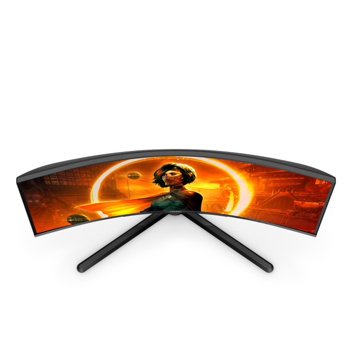 AOC C32G3AE/BK écran plat de PC 80 cm (31.5") 1920 x 1080 pixels Full HD LED Noir, Rouge