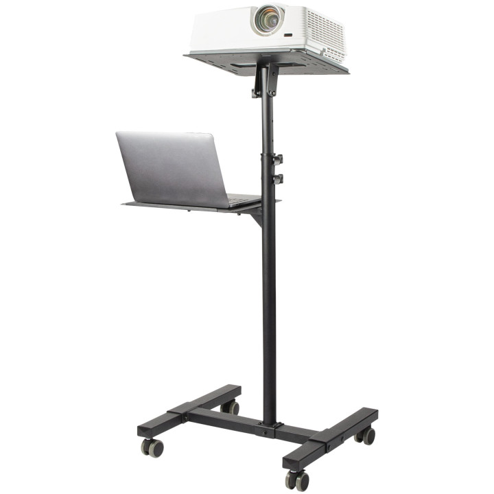 StarTech.com Table Vidéoprojecteur et Ordinateur Portable - Support Projecteur Robuste (2 Étagères max. 10kg chacune) - Ajus