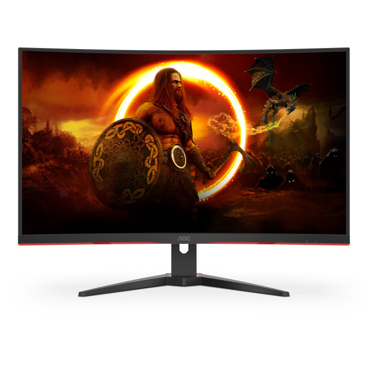 AOC G2 C32G2ZE/BK écran plat de PC 80 cm (31.5") 1920 x 1080 pixels Full HD LED Noir, Rouge