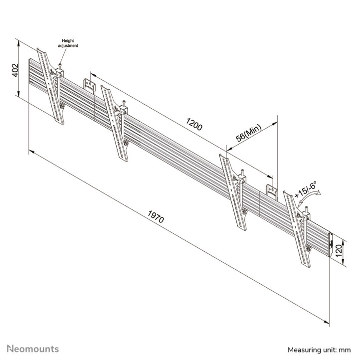 Neomounts Pro support menu board mural