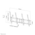 Neomounts NS-WMB200PBLACK Support mural pour Menu board 40-52" - inclinable - portrait