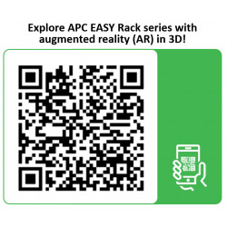 APC EASY RACK 600MM/42U/800MM WITH ROOF SIDE PANEL CASTORS FEET AND 4 BRACKETS NO BOTTOM BLACK Rack autonome Noir