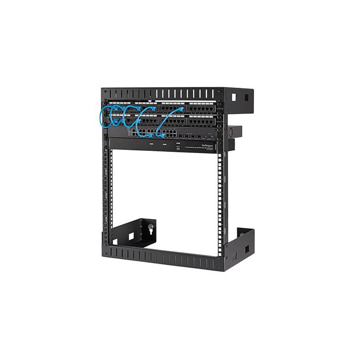 StarTech.com Rack Réseau Mural 12U à 2 Montants, Rack Serveur 19" à Cadre Ouvert, Profondeur 12", Rack de Données Mural pou